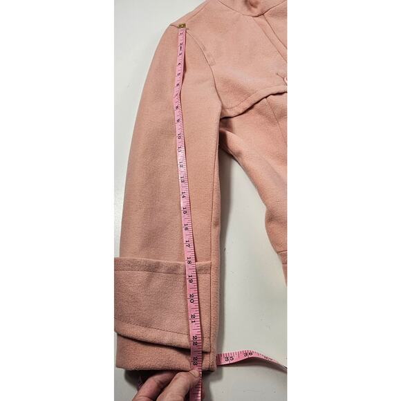 Chicos Casey Plush light Pink Jacket 1 (M) lined warm full zip peacoat  pockets - Picture 9 of 9